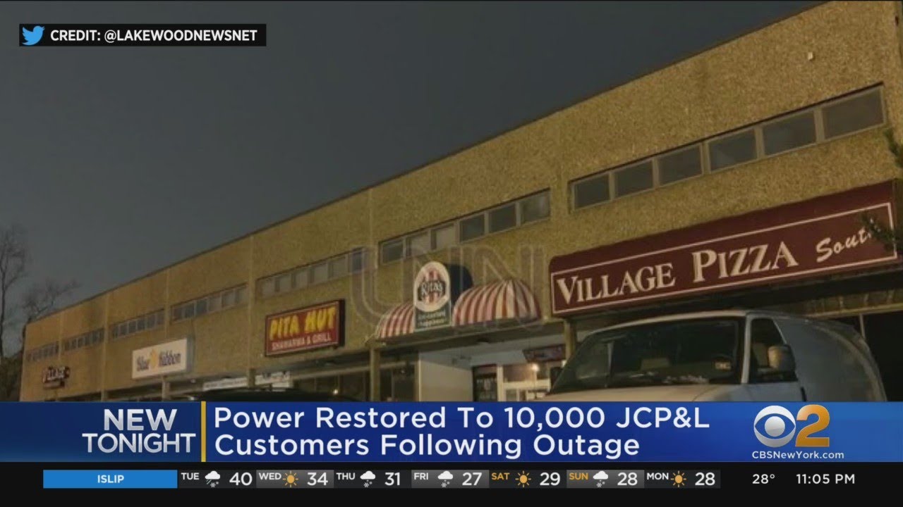 Power Restored To 10,000 JCP&L Customers Following Outage