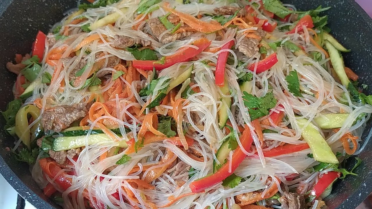 Салат Фунчоза супер рецепт. Который понравится всем!!! Funchoza salat tayyorlash 😋