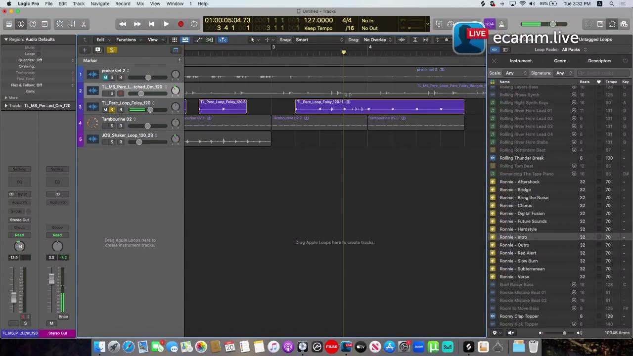 Prepping Stems for Live recording