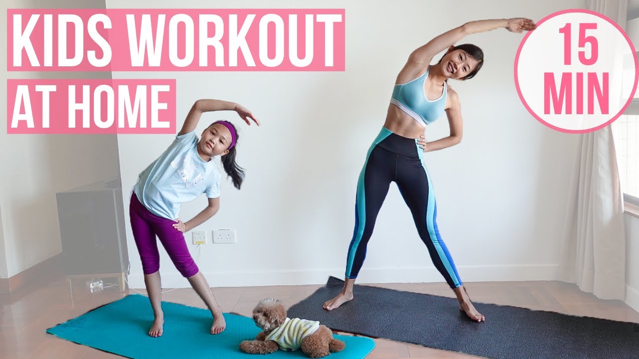 15 MIN KIDS / TEENAGERS HOME WORKOUT (with no jumping options) ~ Emi