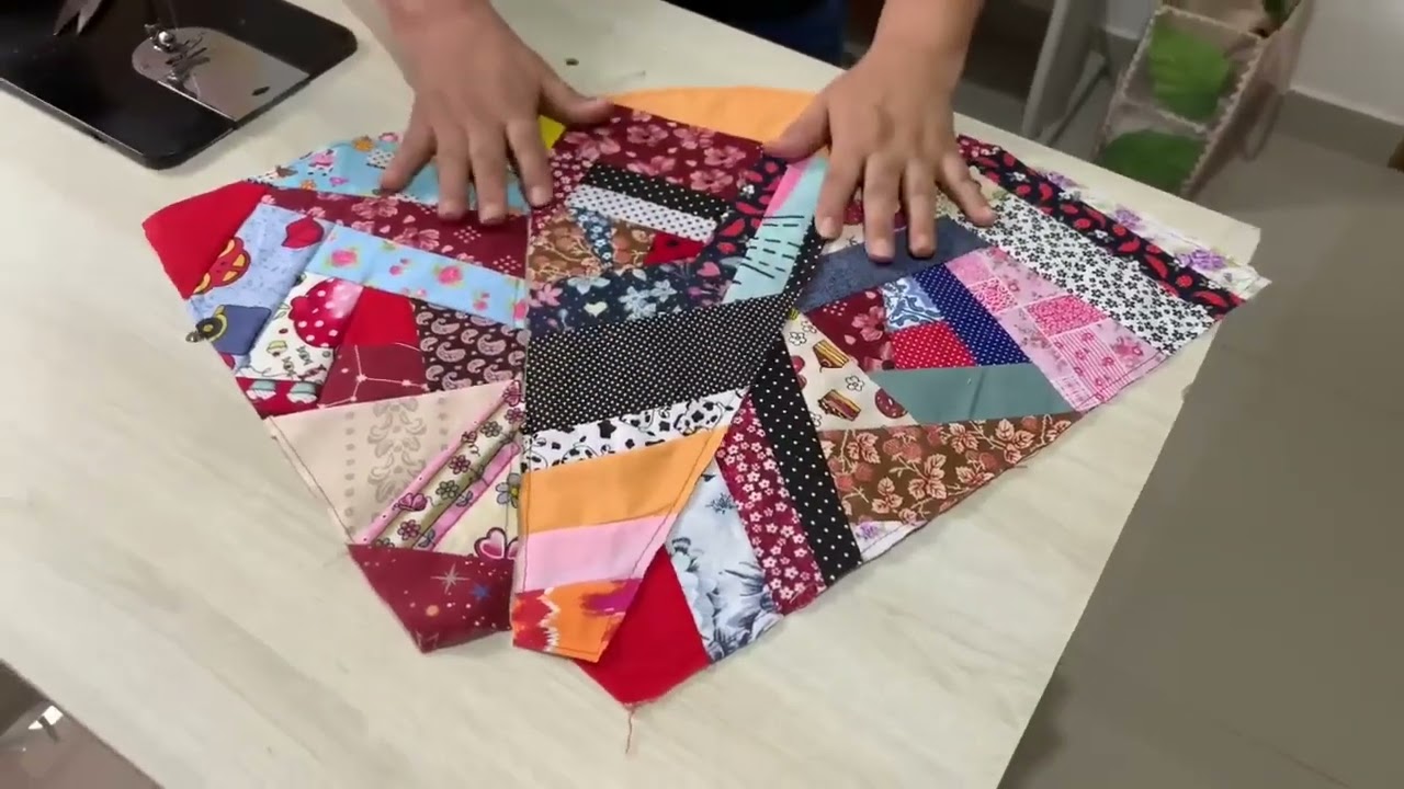 Tapete de retalhos meia lua passo a passo
