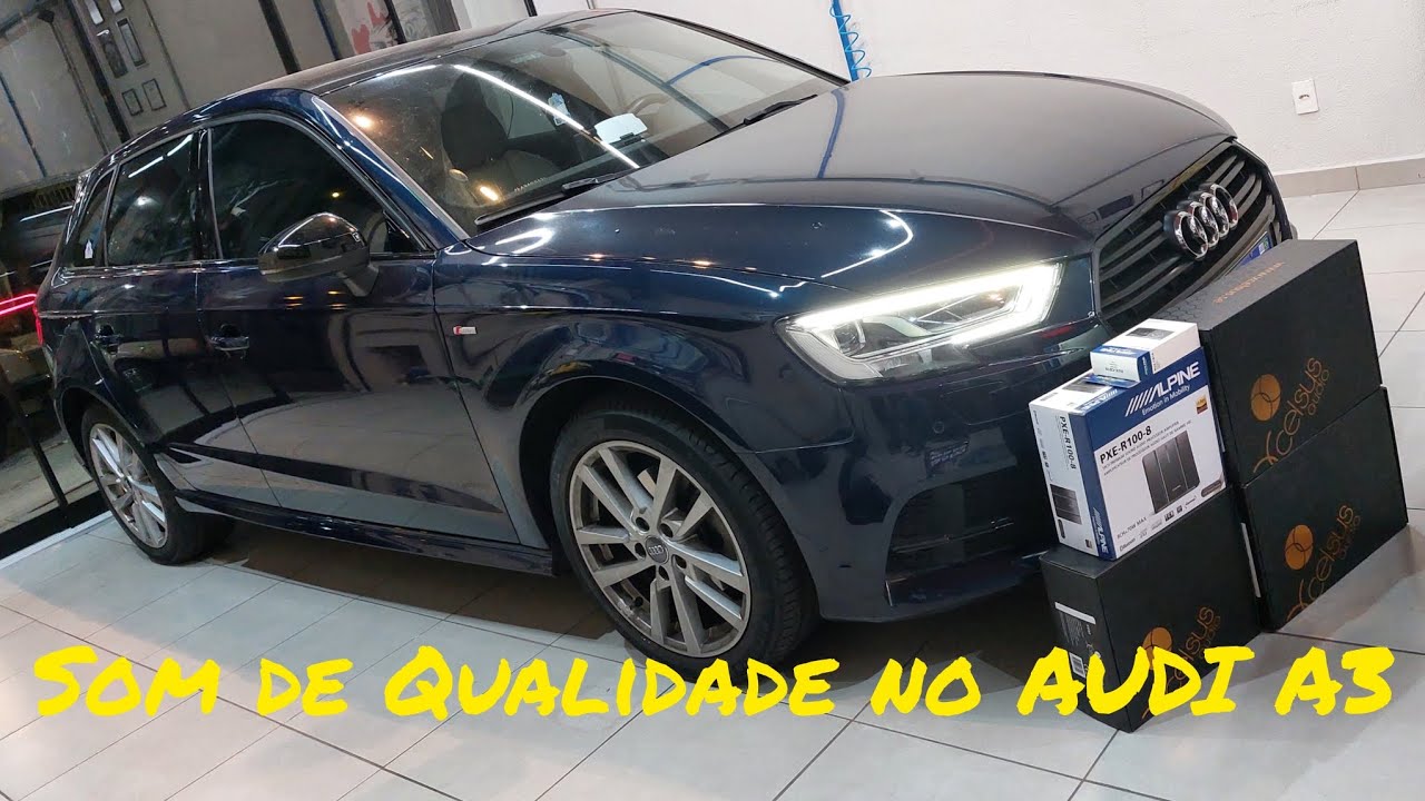 Audi A3 - Projeto de áudio alta fidelidade com equipamentos Importados! Como melhorar som original?