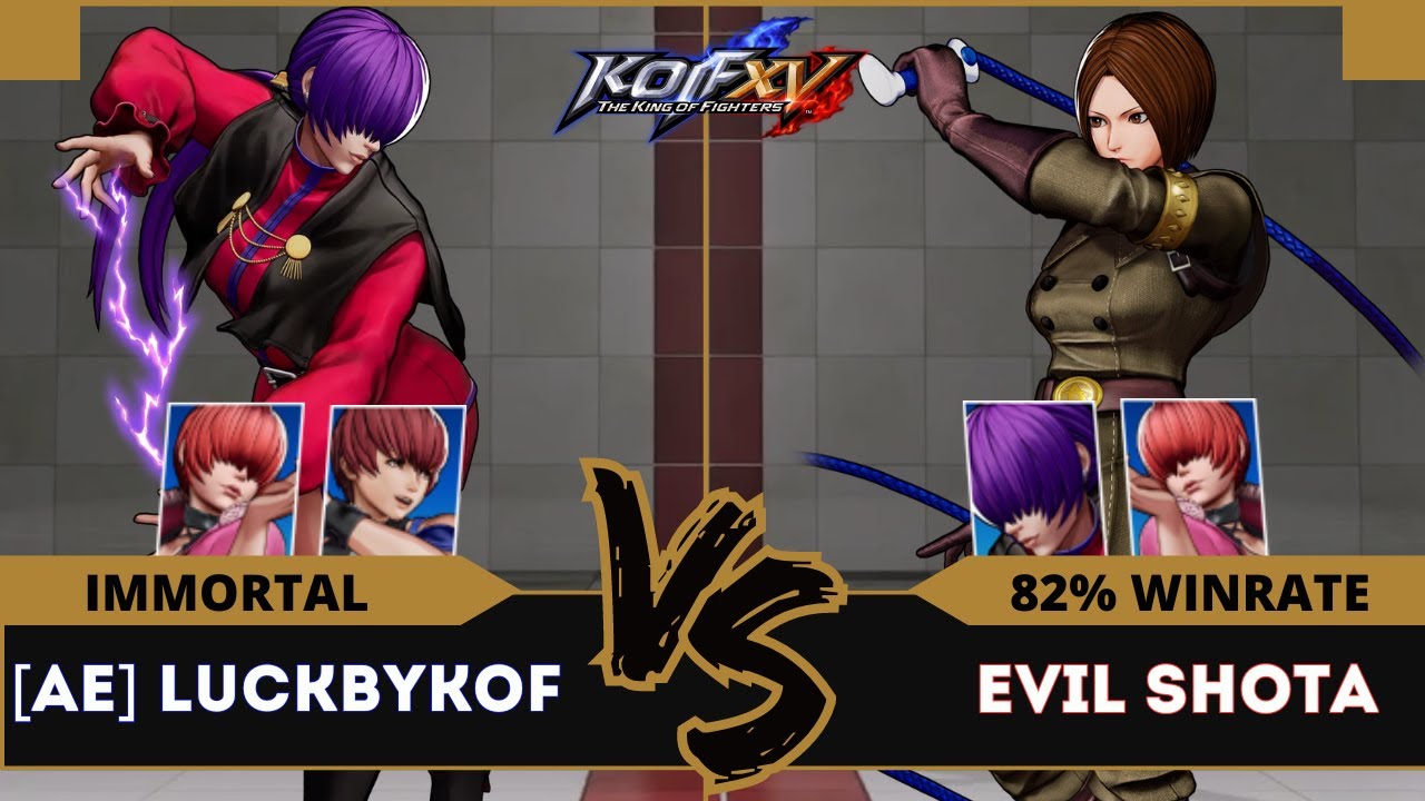 KOFXV🕹️A.E LUCKBYKOF (Chris/O.Shermie/Shermie) vs EVIL SHOTA (O.Shermie/Shermie/Whip)🕹️Replay Match