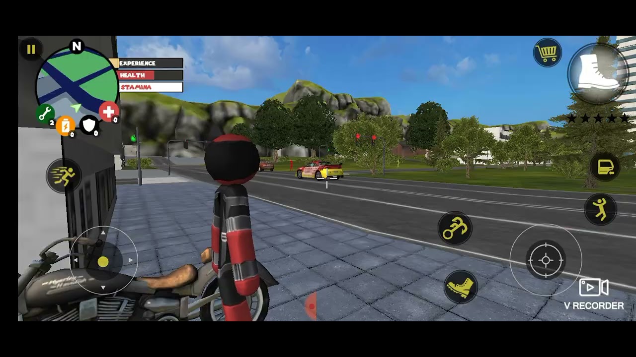 Stickman Rope Hero Motorcycle Crashes #6