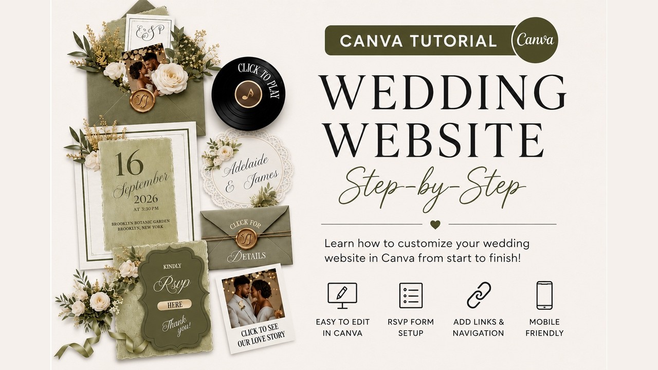 Canva Wedding Website Tutorial | Customize Your Wedding Website from Start to Finish