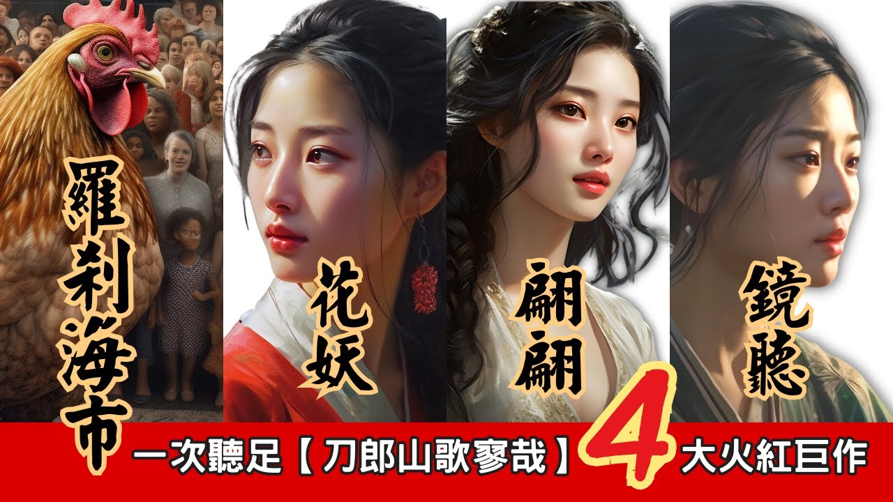 刀郎4首【羅剎海市】+【花妖】+【翩翩】+【鏡聽】合集，2023刀郎Dao Lang新專輯【山歌寥哉】全球爆紅巨作串曲，一次聽足，絕對值得珍藏與分享，【影舞者】2023全新創意插畫特效MV，唯美詮釋!
