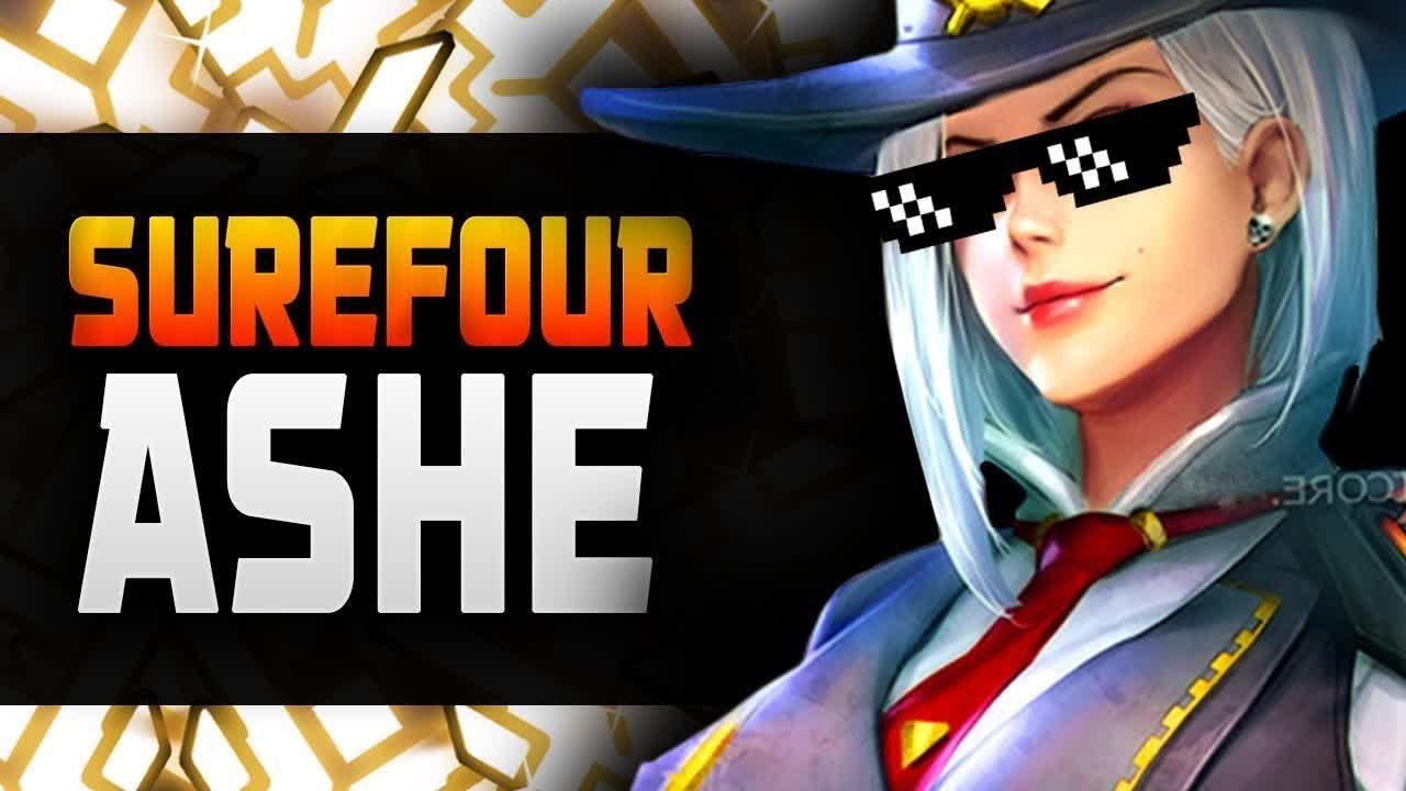LA Gladiators SUREFOUR PLAYS AS ASHE! Pro Gameplay! [ OVERWATCH SEASON 15 TOP 500 ]