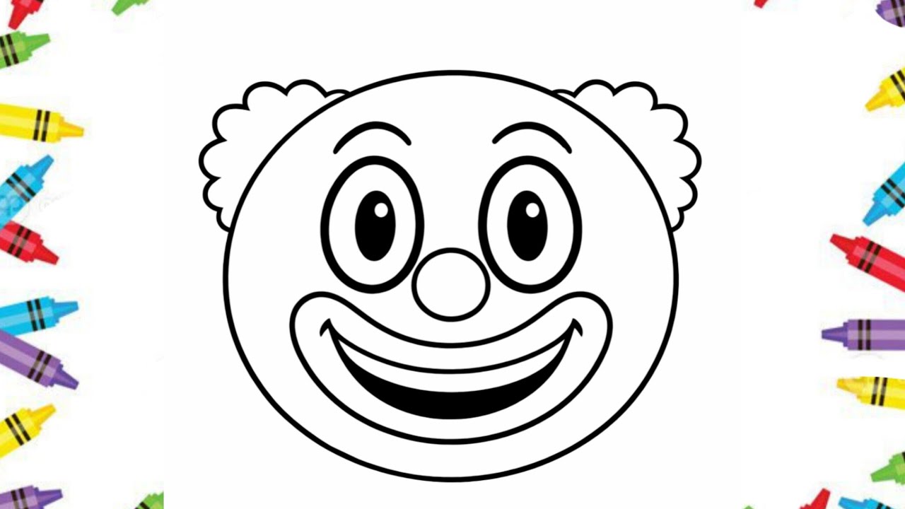 Cute Smiling Face Coloring 🎨 | Clean & Simple Cartoon Coloring|coloring book|coloring with me.