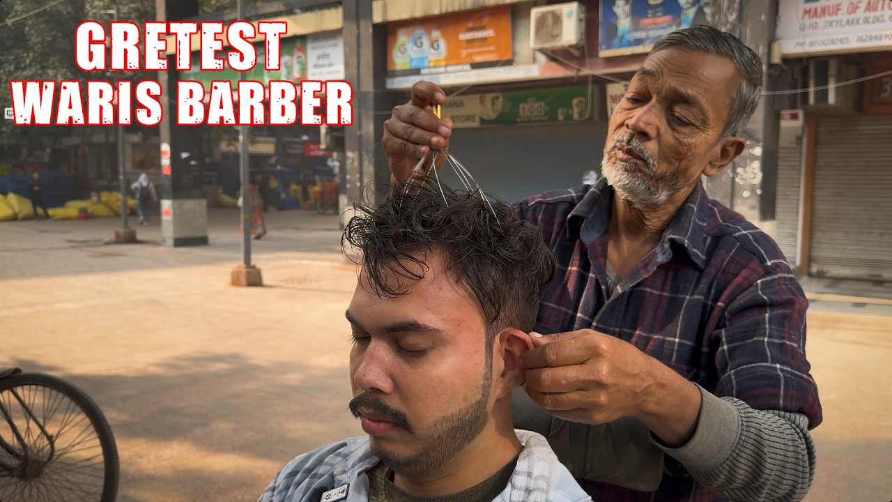 The Best Cosmic Massage 💫 | Old Man Amazing Head massage | Mohammad Waris Barber