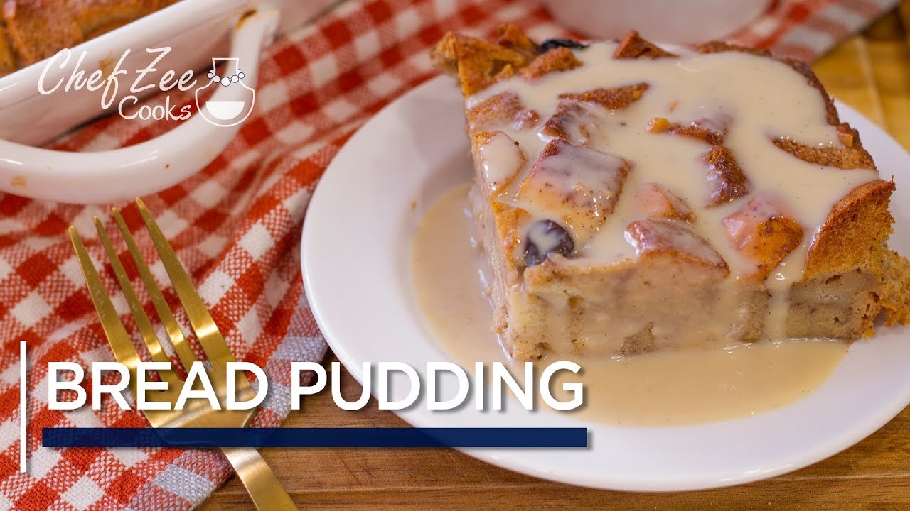 New Orleans Style Bread Pudding with Bourbon Cream Sauce | Pudin de Pan | Chef Zee Cooks