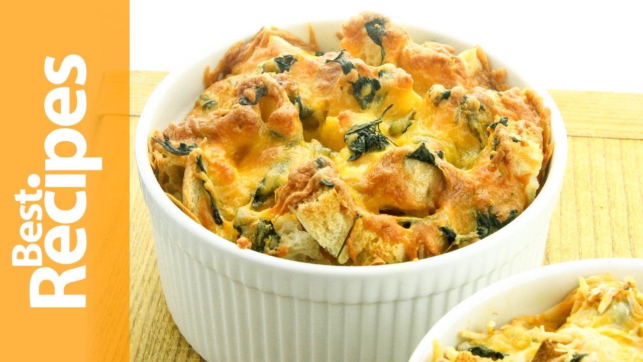 Cheddar Cheese and Spinach Strata - Best Recipes with Drew Maresco