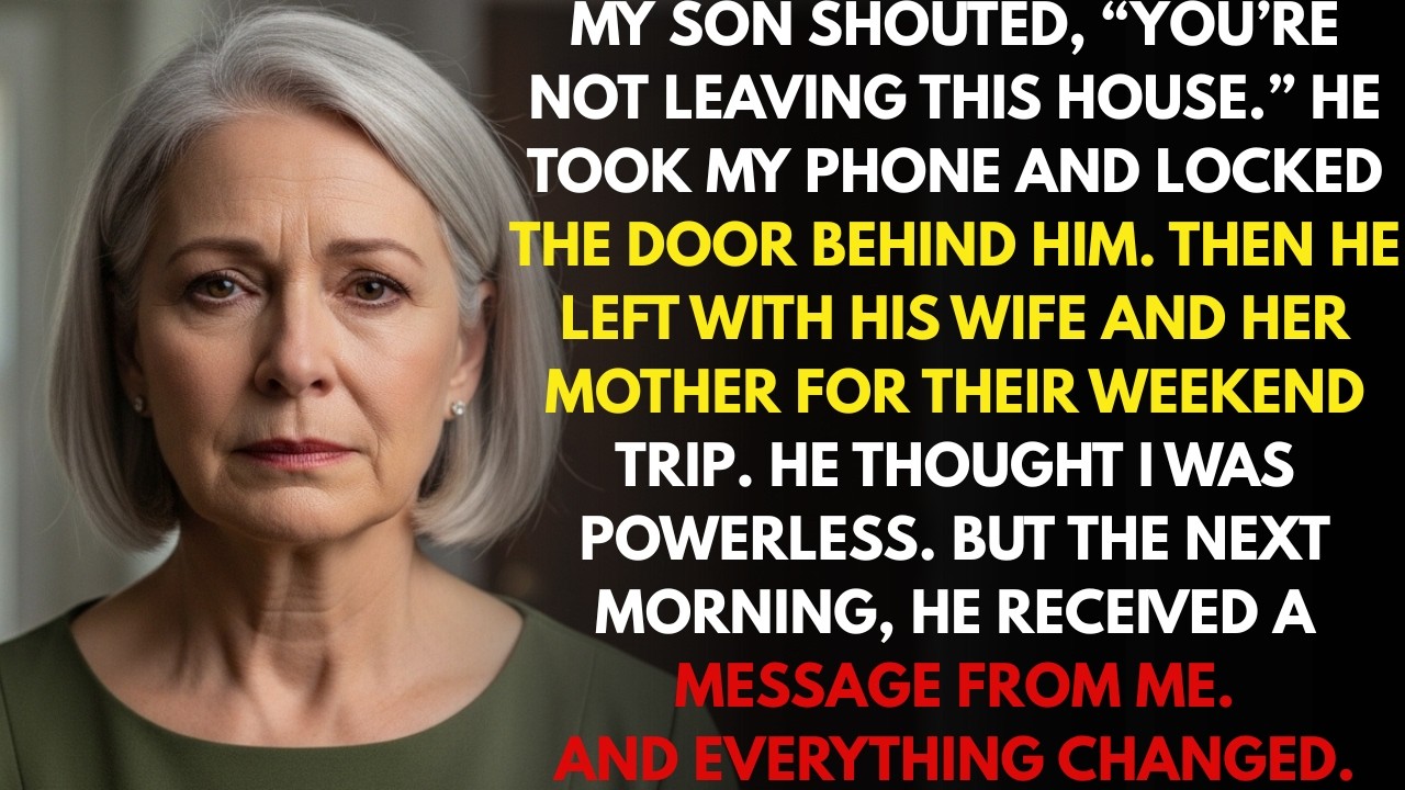 My Son Locked Me Inside the House and Left for a Trip — He Thought I Had No Way Out