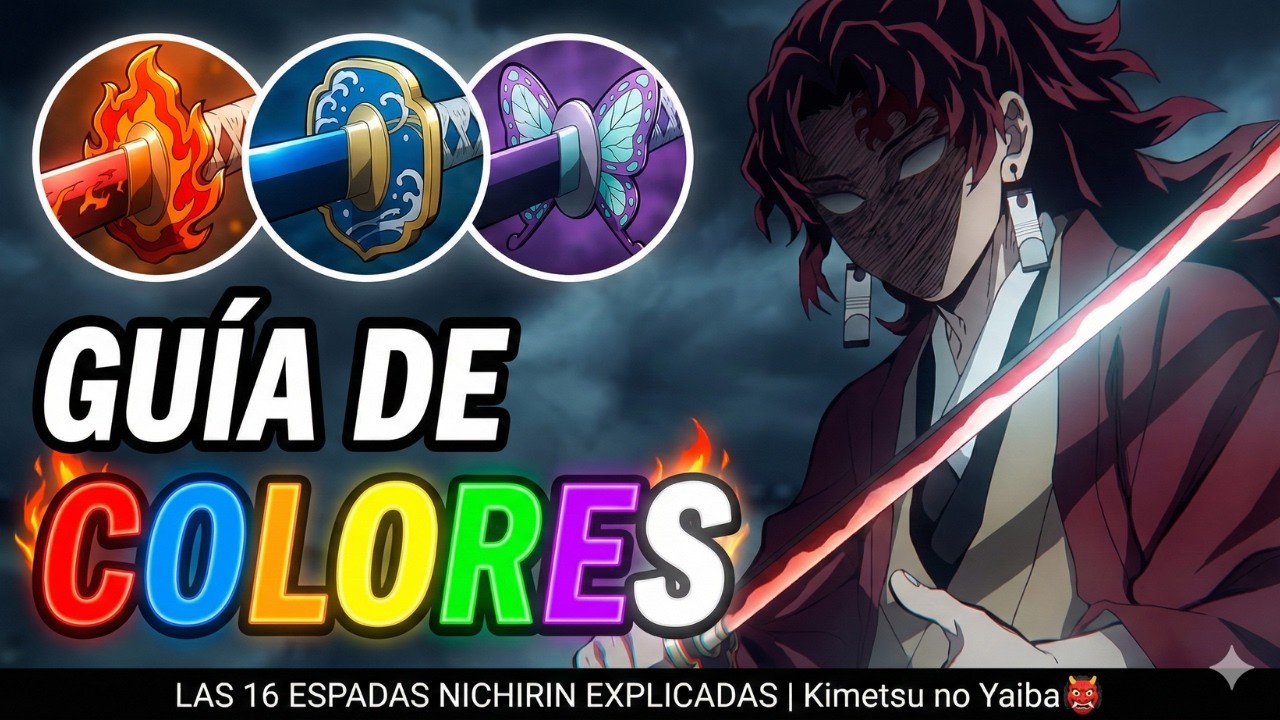 Las 16 Espadas Nichirin EXPLICADAS: Diseños, Colores y Dueños | Kimetsu no Yaiba👹