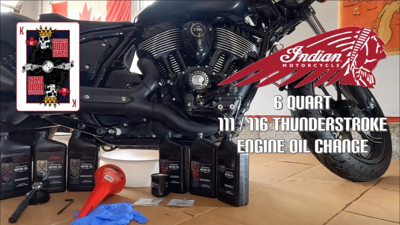 How To Change The Oil on Indian Motorcycles 111 / 116 Thunder Stroke engines (6 Quart)