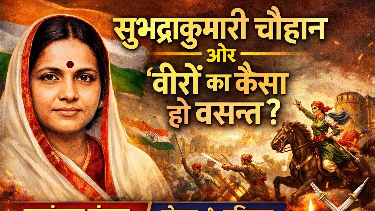 Std 9 HIndi Poem No 22 | वीरों का कैसा हो वसन्त – सरल भाषा में सम्पूर्ण व्याख्या | Subhadra Kumari