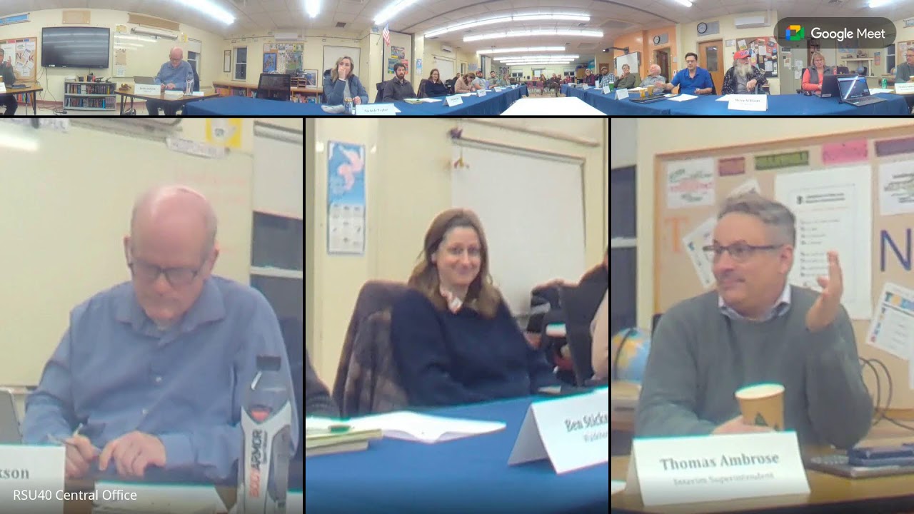 RSU 40 School Board Meeting  - December 4th, 2025
