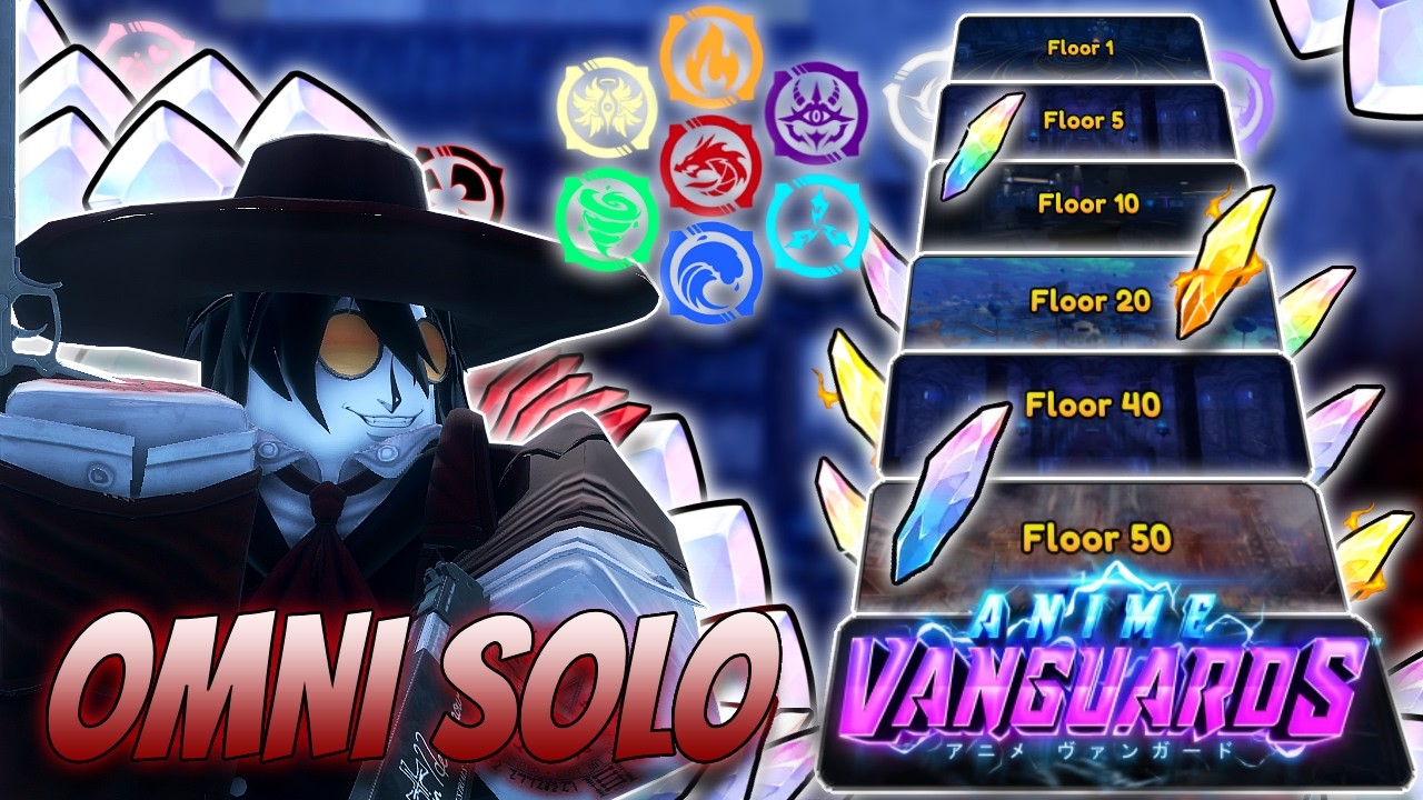 How Far Can I Go SOLO in The OMNI TOWER in Anime Vanguards!
