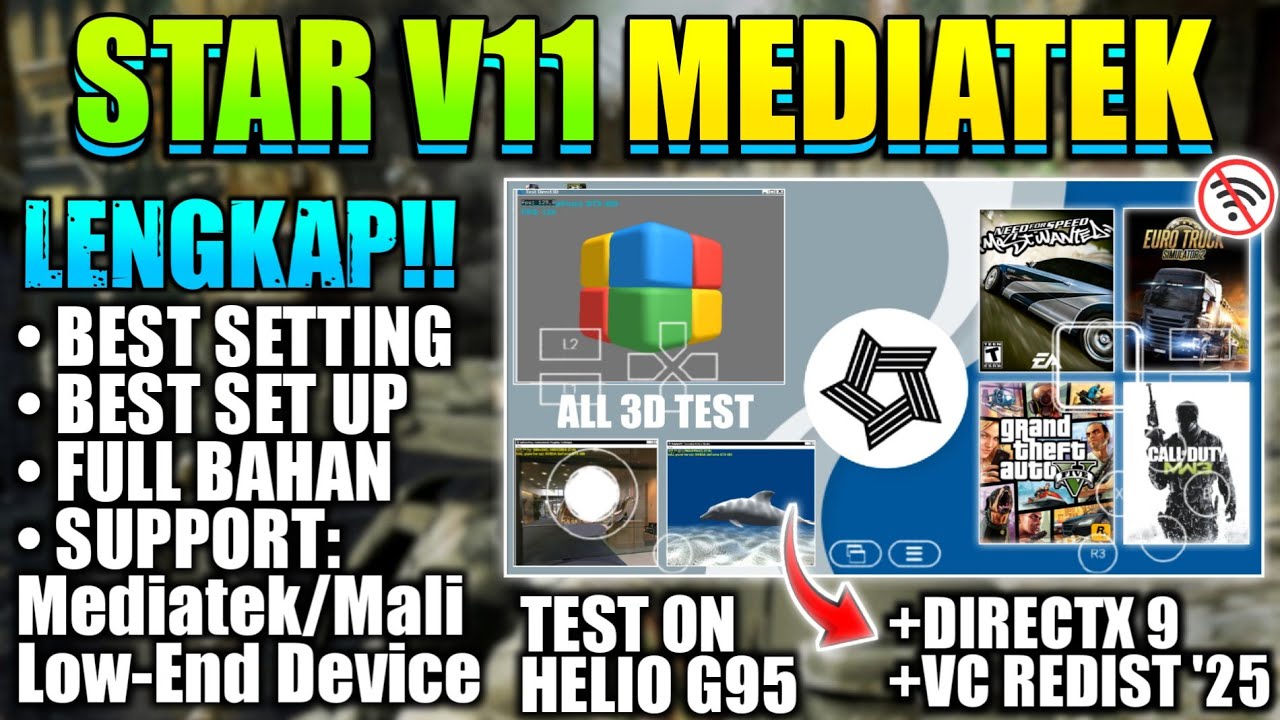 NEW❗STAR EMULATOR V11 - Mirip Winlator & Support Mediatek - Lengkap Cara Pasang Di Hp Kentang