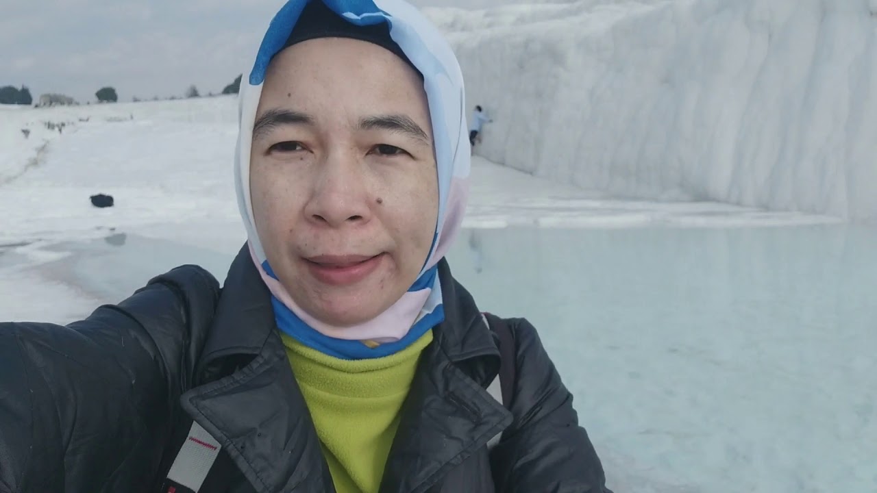 Pamukkale, Cotton Castle, Turkey in Winter Feb 2020 - 