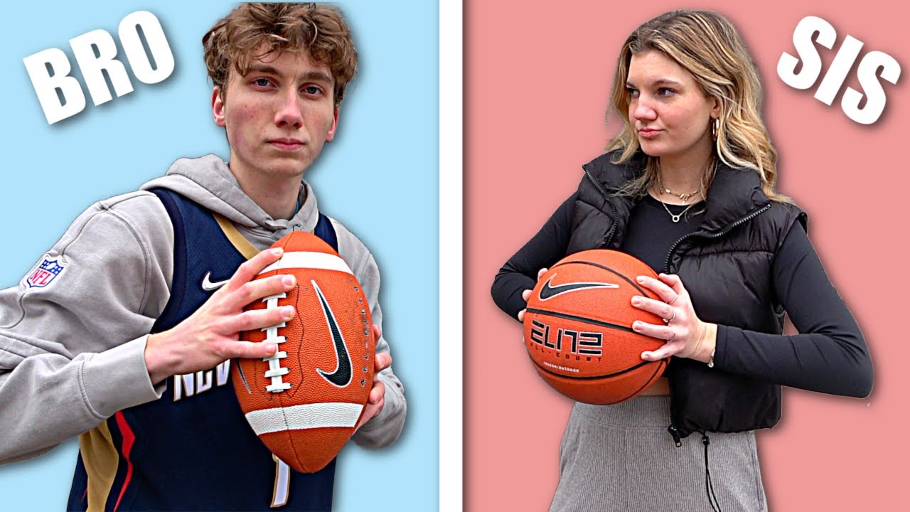 Brother vs Sister Trick Shot Challenge!