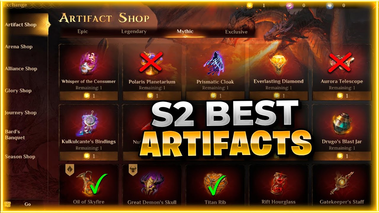 Don't Buy The Trash!! Best Artifacts To Buy In Season 2 Dragonheir: Silent Gods x Dragonstride
