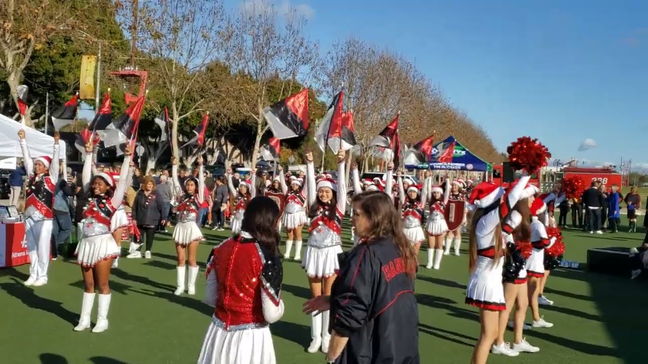 BHS 12-10-22 Glamorous Life Phineas Banning High School Pilot Water Front Band Drill Tall Flag Cheer