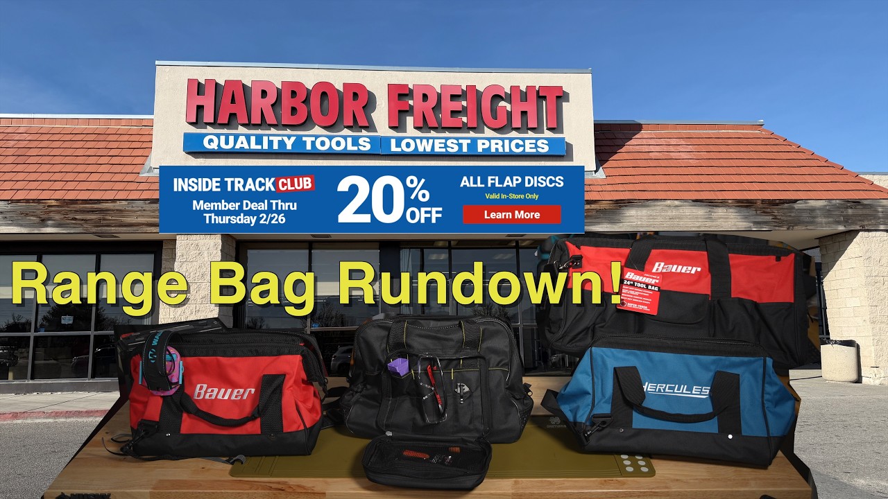 Harbor Freight Presidents Day Sale range bags review