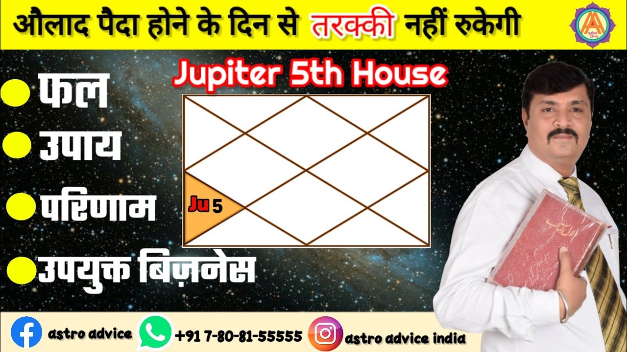 Jupiter In The 5th House || Kundali Me Brahaspati 5th House Mai || Guru 5th House Mai Astrology