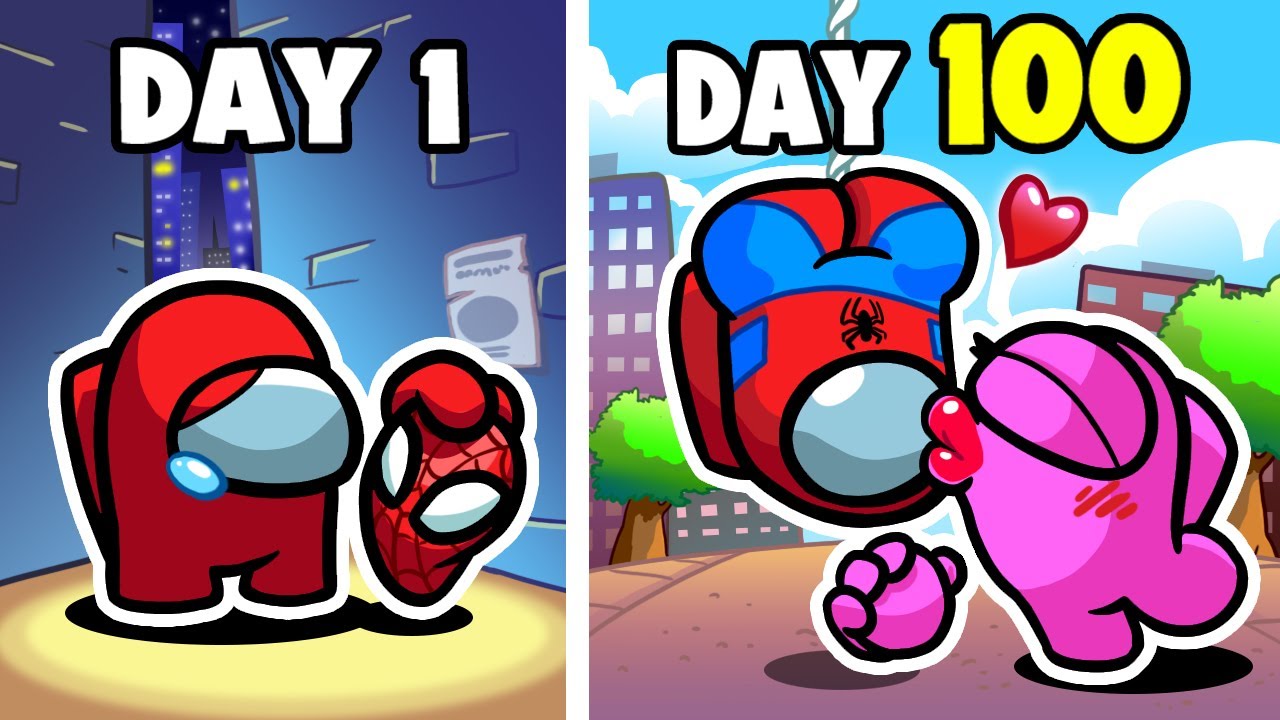 I Survived 100 DAYS as SPIDERMAN in Among us!