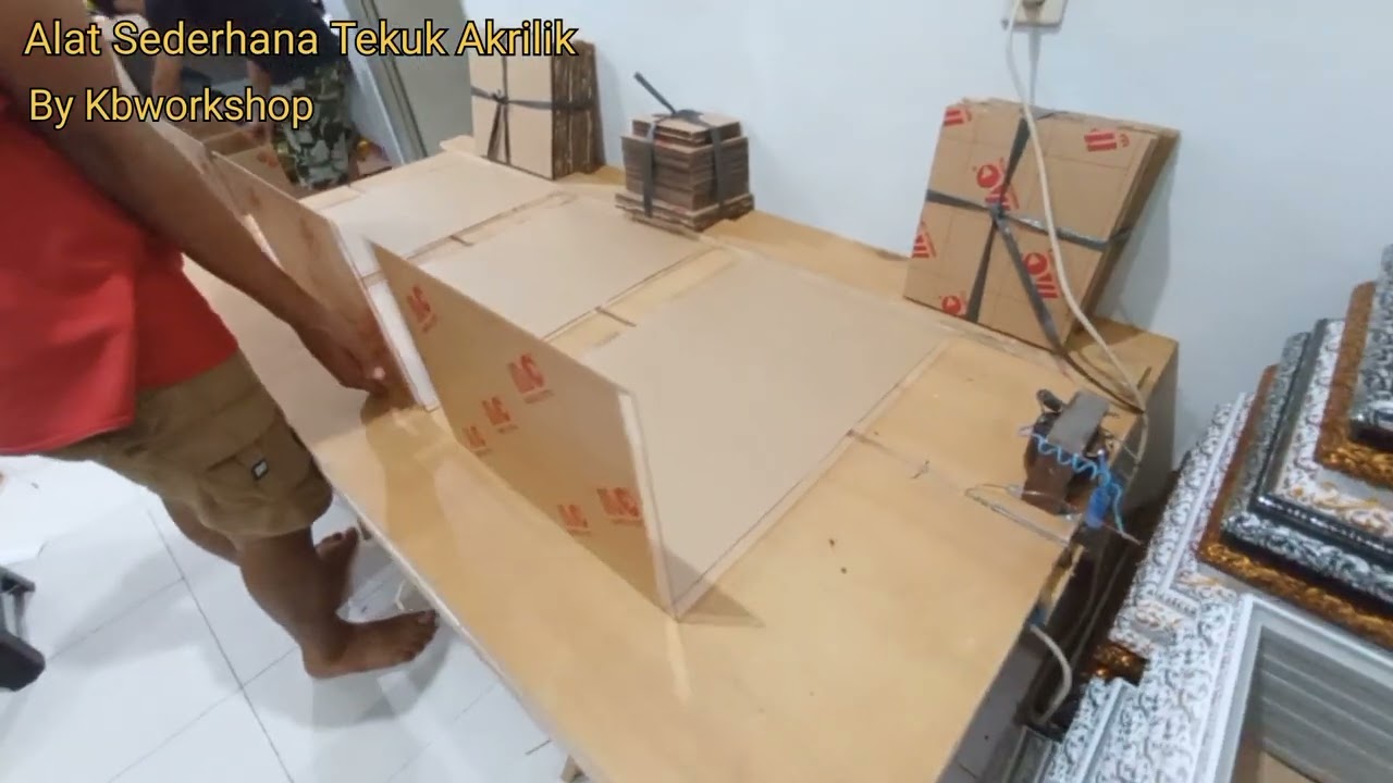 Alat Sederhana Tekuk Akrilik, murah punya nih , Diy bending table Acrylic