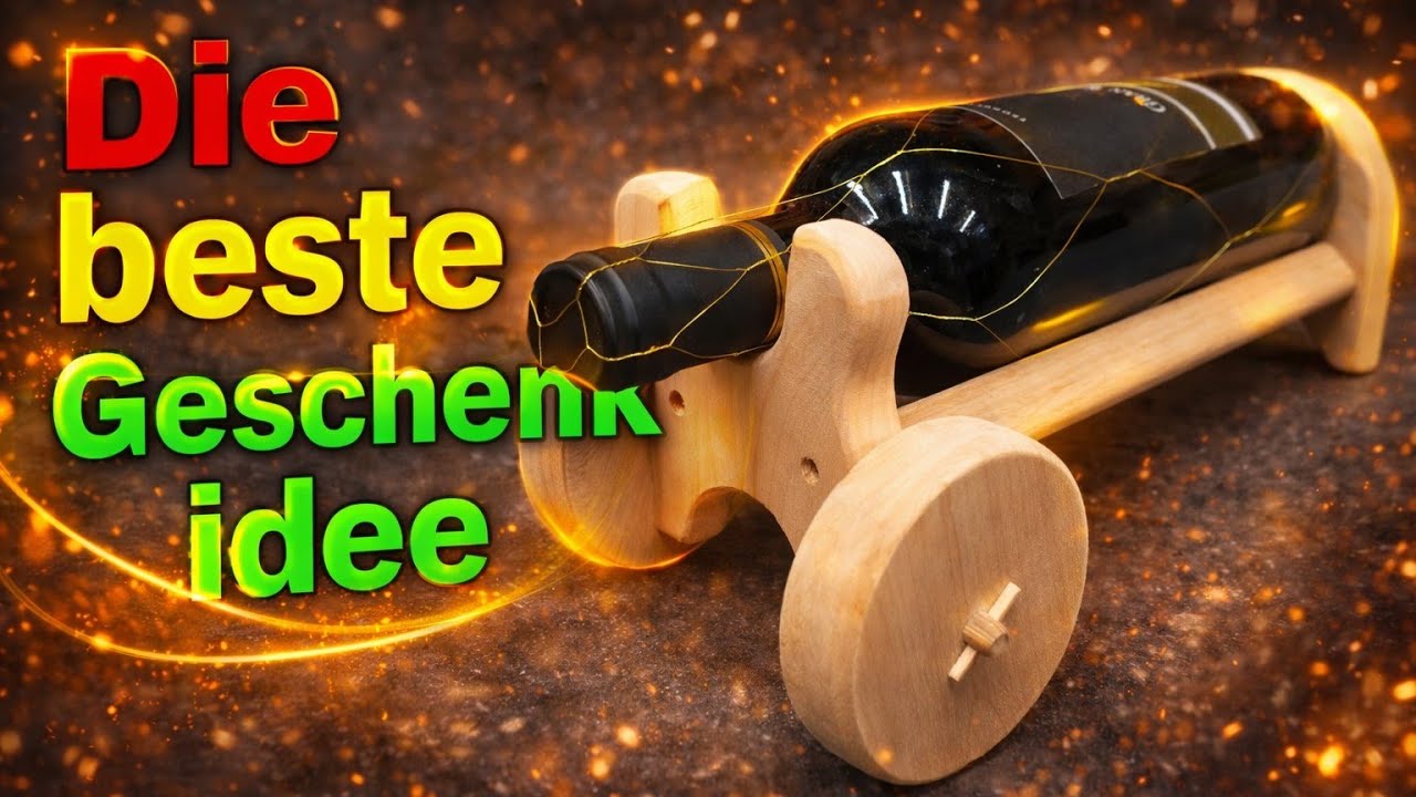 So baust du dir einen coolen Weinflaschenhalter aus Holz / Restholz  Projekt