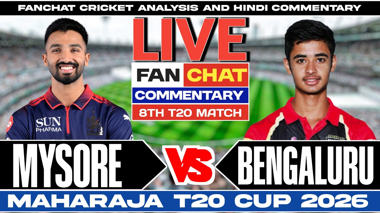 Mysore Warriors vs Kalyani Bengaluru Blasters | 3nd T20, T20 | Live Cricket Commentary | Fanchat