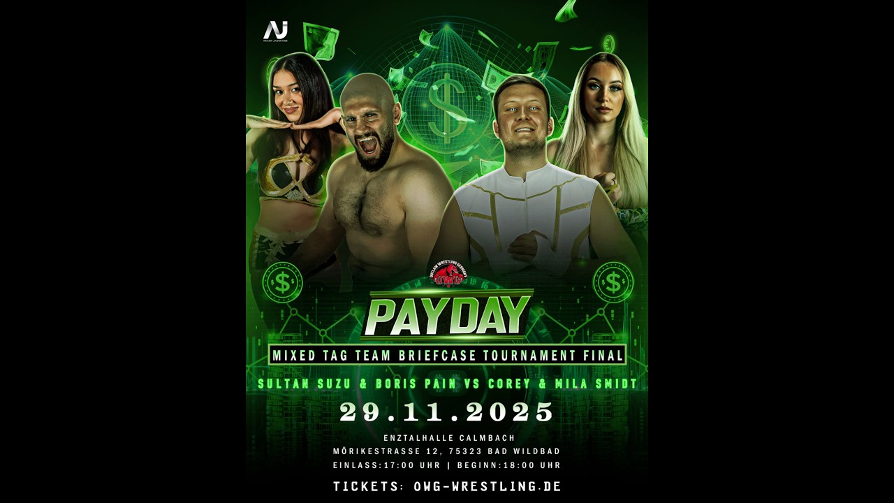 Boris Pain & Sultan Suzu vs Corey & Mila Smidt - Payday 2025 (Outlaw Wrestling Germany)