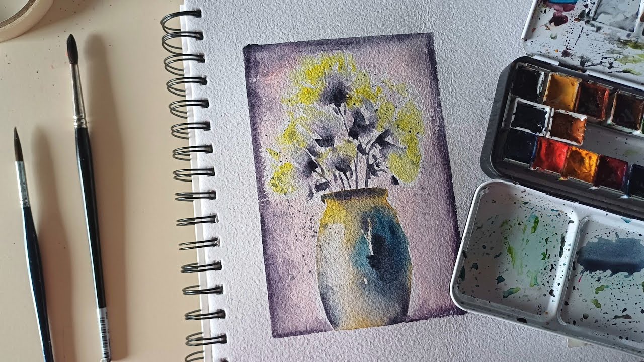 Abstract watercolor floral/watercolor painting