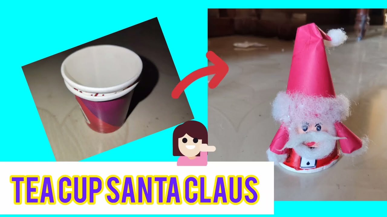 Paper cup Santa Claus🎅🍪🍼🎁#christamas decoration#How to make aSanta Claus🎅@HARINI'S_CREATIVE_CORNER