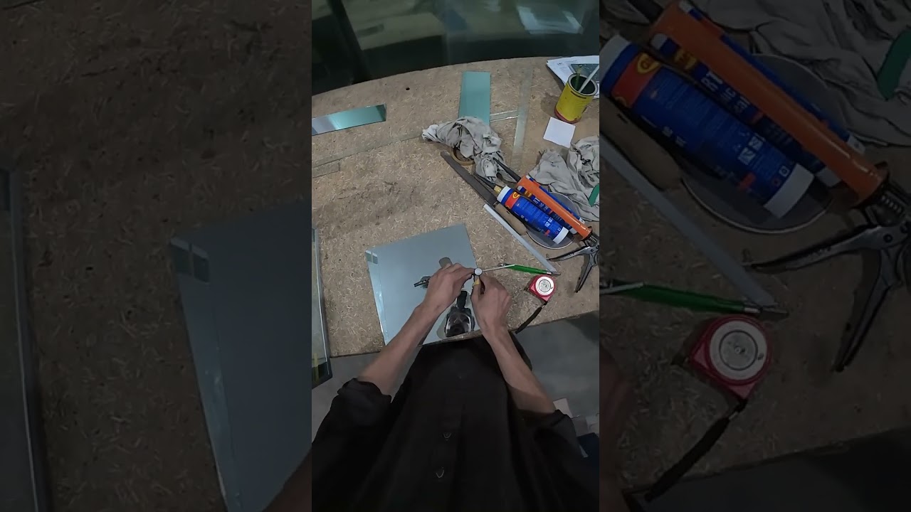 How to Cut a Round Mirror in Just 1 Minute #Shorts