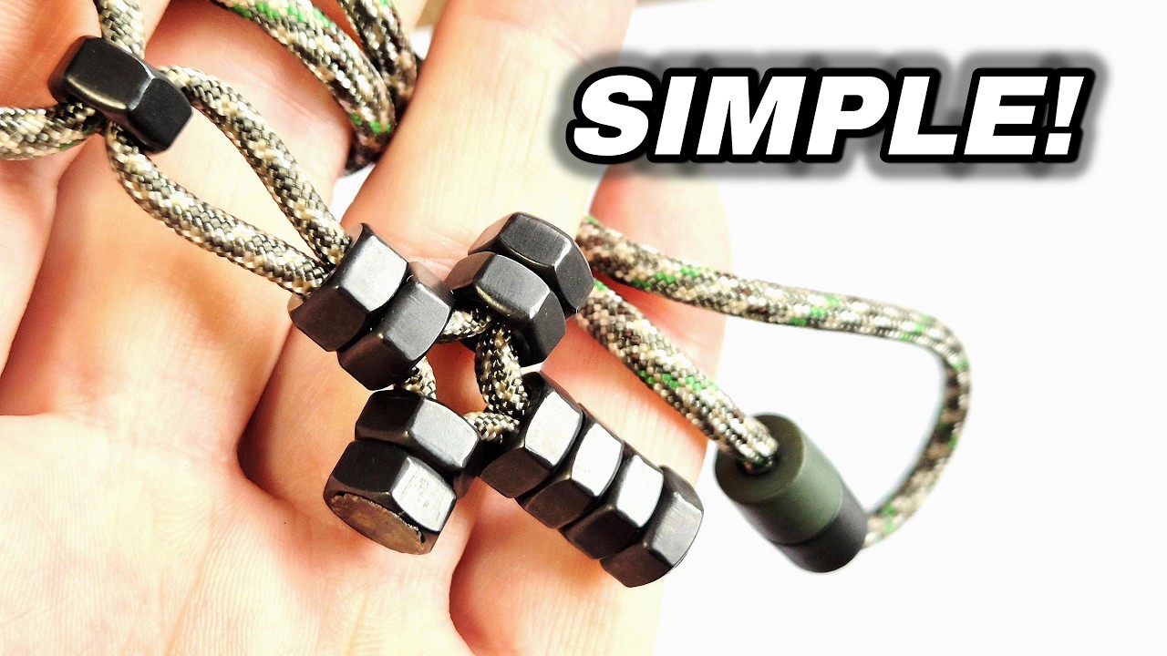 Paracord Hex Nut Cross Necklace | Simple & Elegant