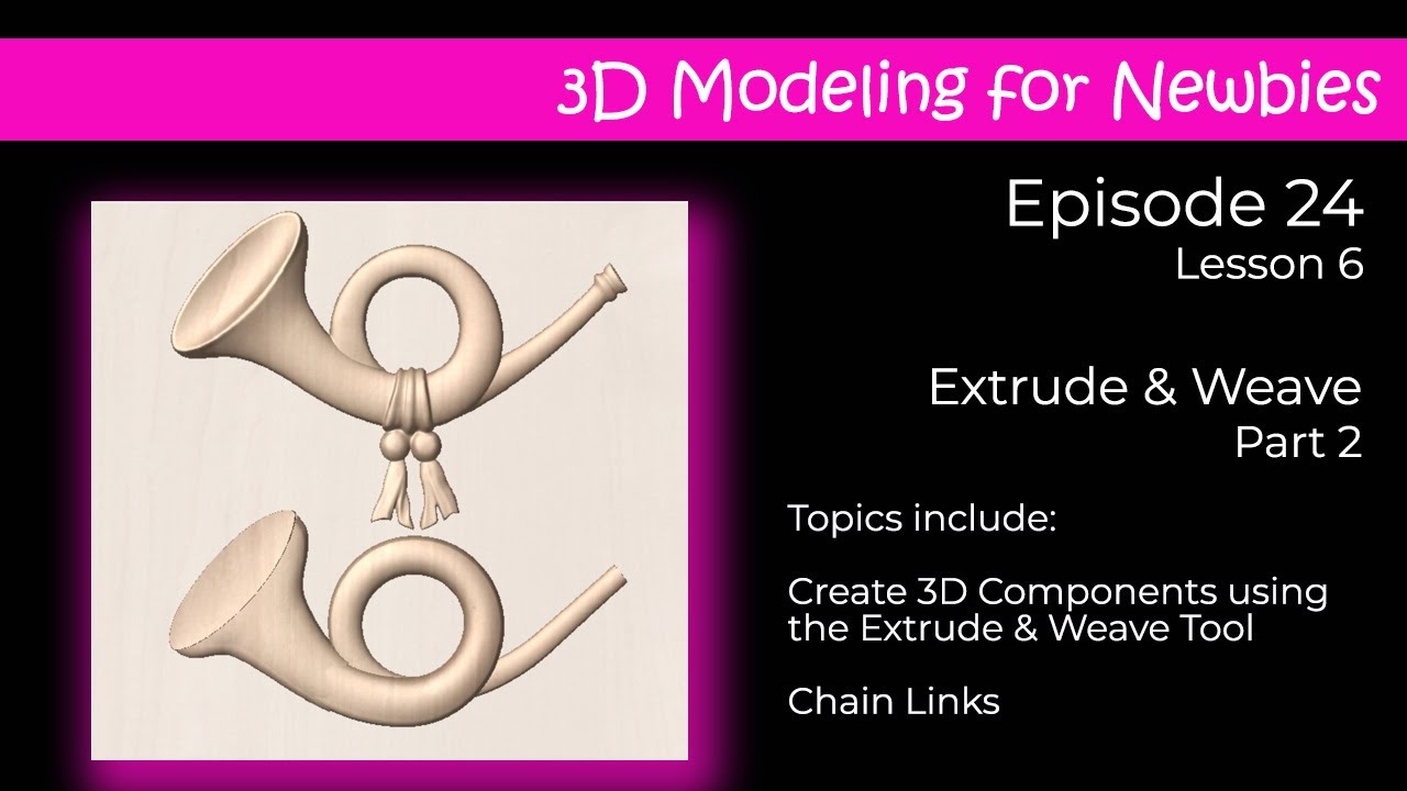 3D-моделирование для новичков. Урок 6. Выдавливание и плетение. Часть 2.