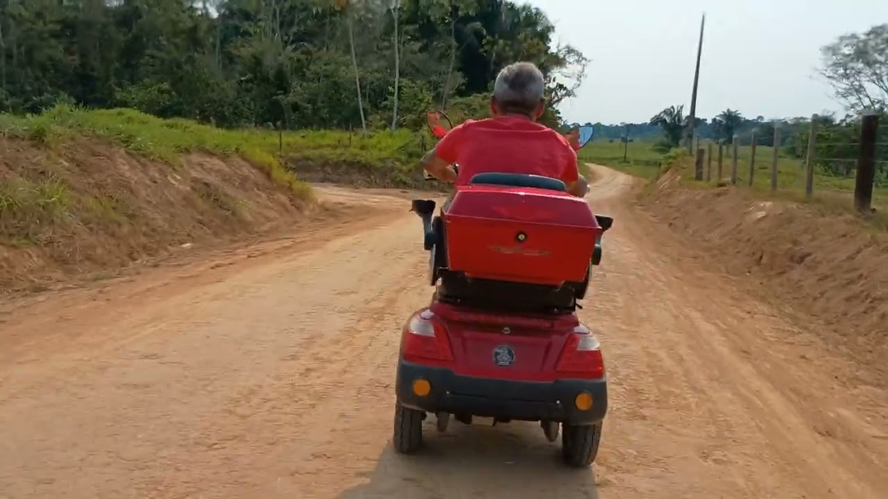 Aventura com triciclo elétrico na estrada de terra ep.1