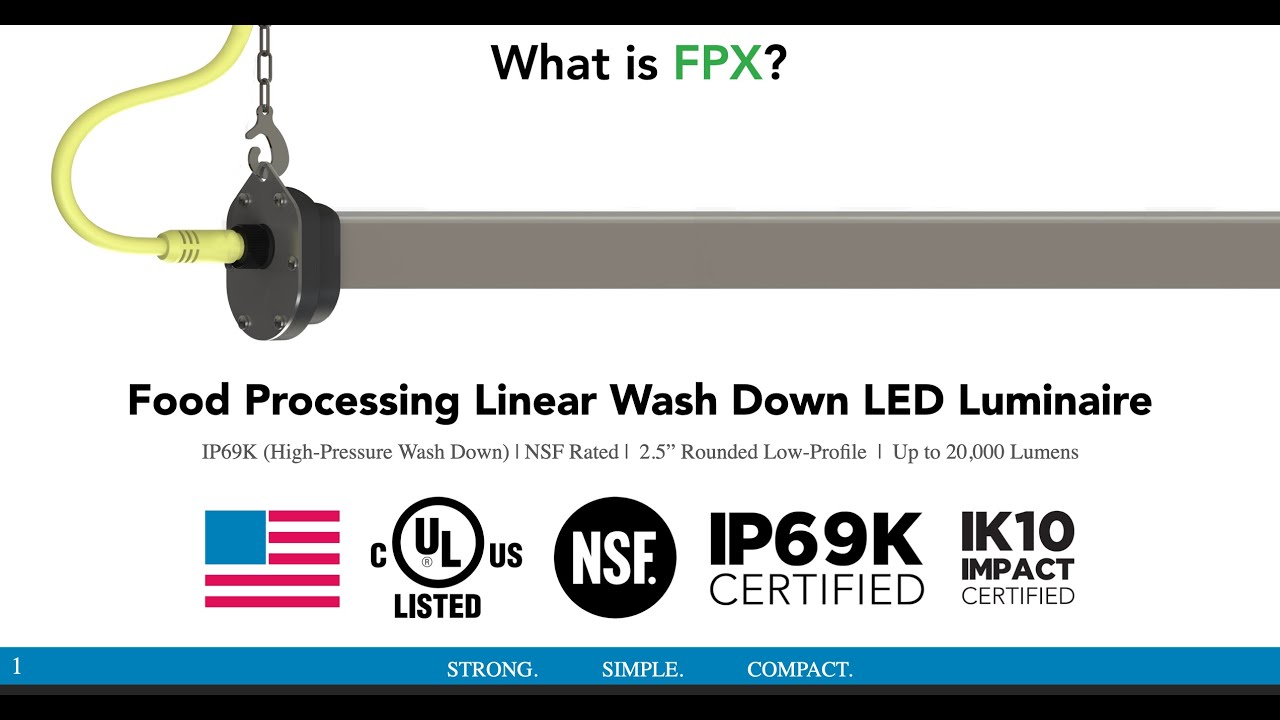 Intro to G&G's FPX Food Processing LED Luminaire