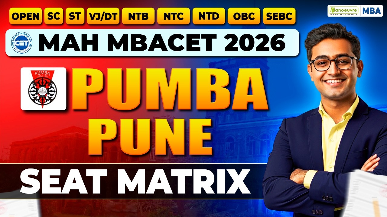 Матрица мест в PUMBA Pune 2026 📊 Разбор мест по категориям MAH MBACET 2026