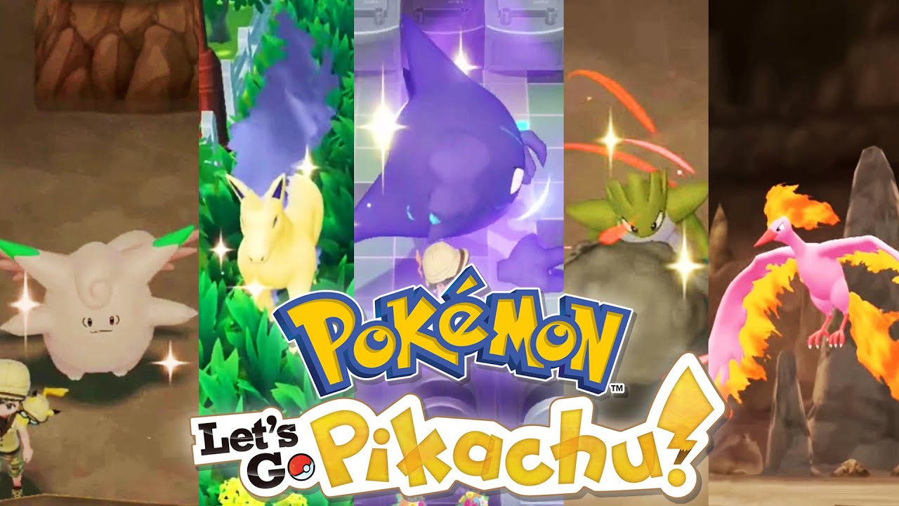 Top 5 *ULTRA RARE* Shiny Reactions Montage in Pokemon Let's GO Pikachu!