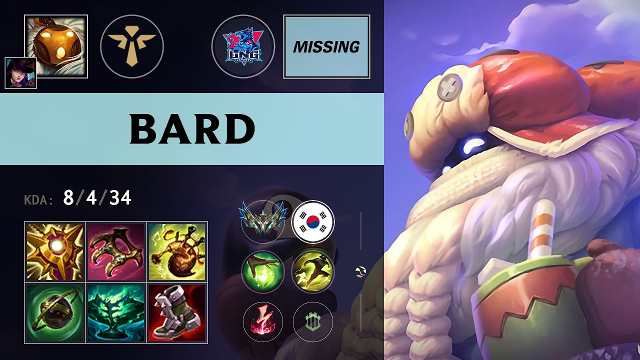 (LNG MISSING) Bard Support vs Nautilus - KR Challenger Patch 26.13