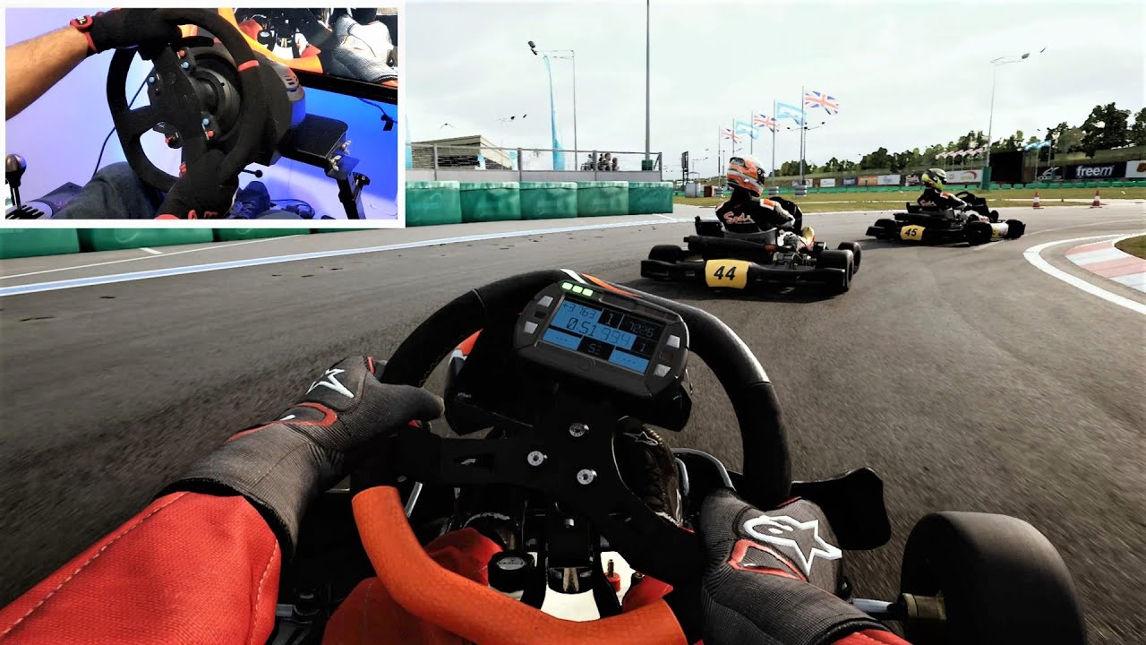 KartKraft - PFI Track Realistic Gameplay (Steering Wheel + Paddle Shifter) T300rs Gameplay