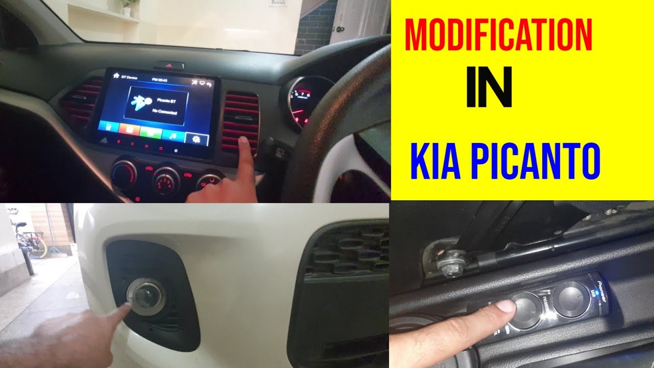 Kia picanto Modification | Fog Lamp DRLS | Sound system |  Other Accessories | Short Video