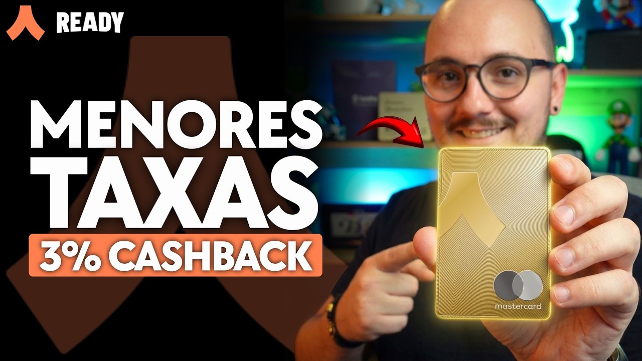 🛑 - READY CARD,  cart&atilde;o cripto INTERNACIONAL com TAXAS BAIXAS e 3% de CASHBACK?!