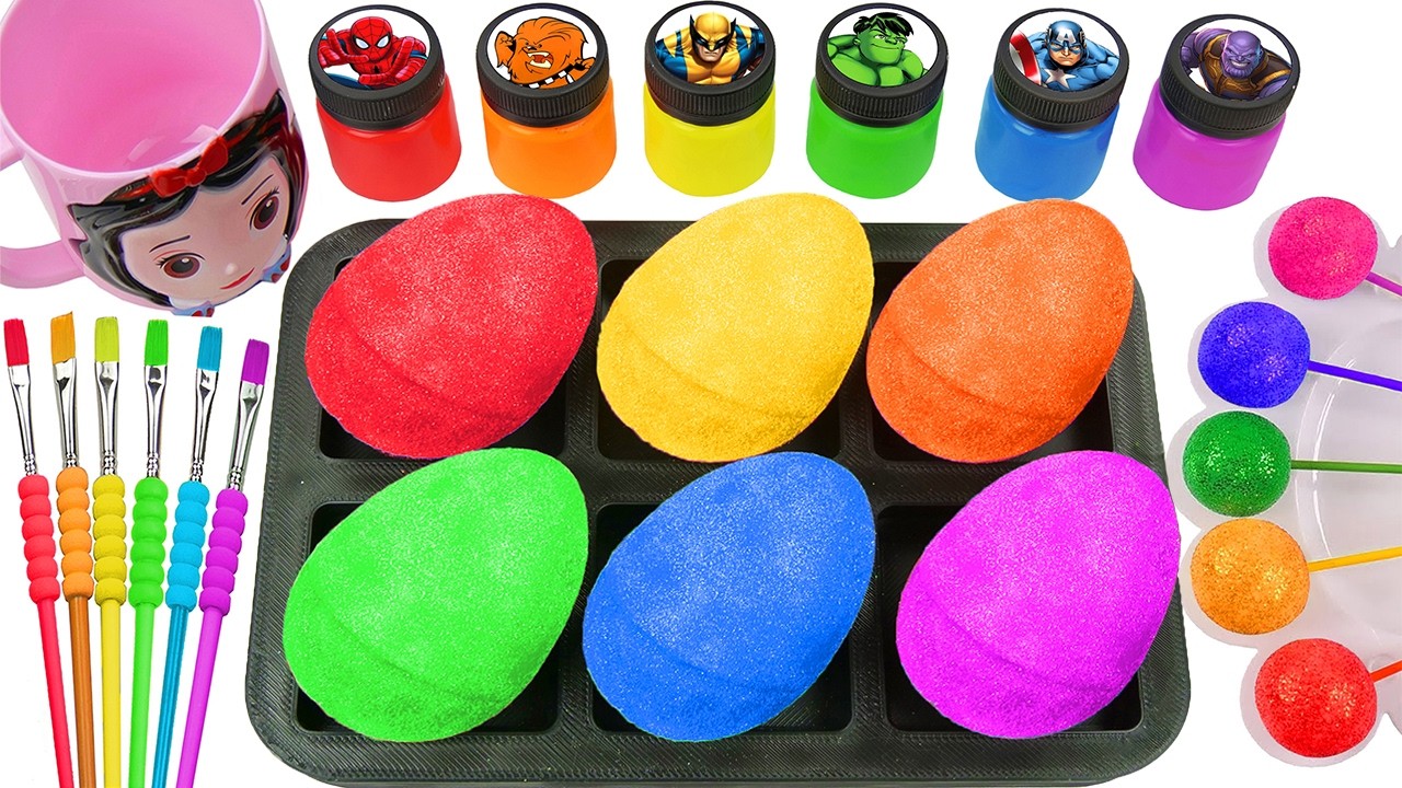 Satisfying Video l How I Make Real Oddly Colorful Slime Eggs Form SPRUNKI Finger Candy Unboxing ASMR