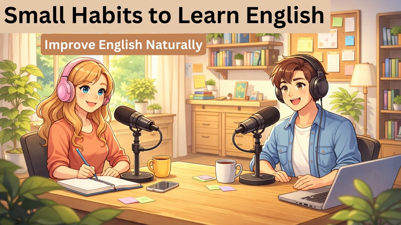 Small Daily Habits to Speak English Fluently | A1 Beginner Level | English Podcast | listening