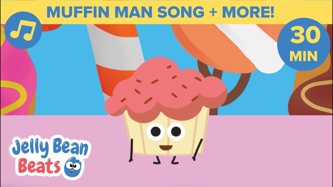 ✨ 30 MINS | Muffin Man Song & MORE FUN SONGS FOR KIDS | Toddler Learning Videos 🎵 Jelly Bean Beats