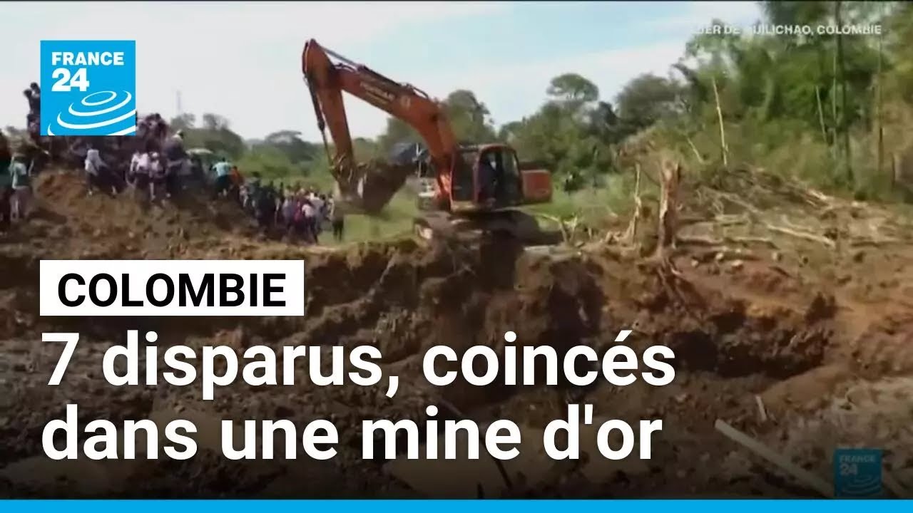 Op&eacute;ration de secours en Colombie : 7 mineurs coinc&eacute;s dans une mine d'or &bull; FRANCE 24